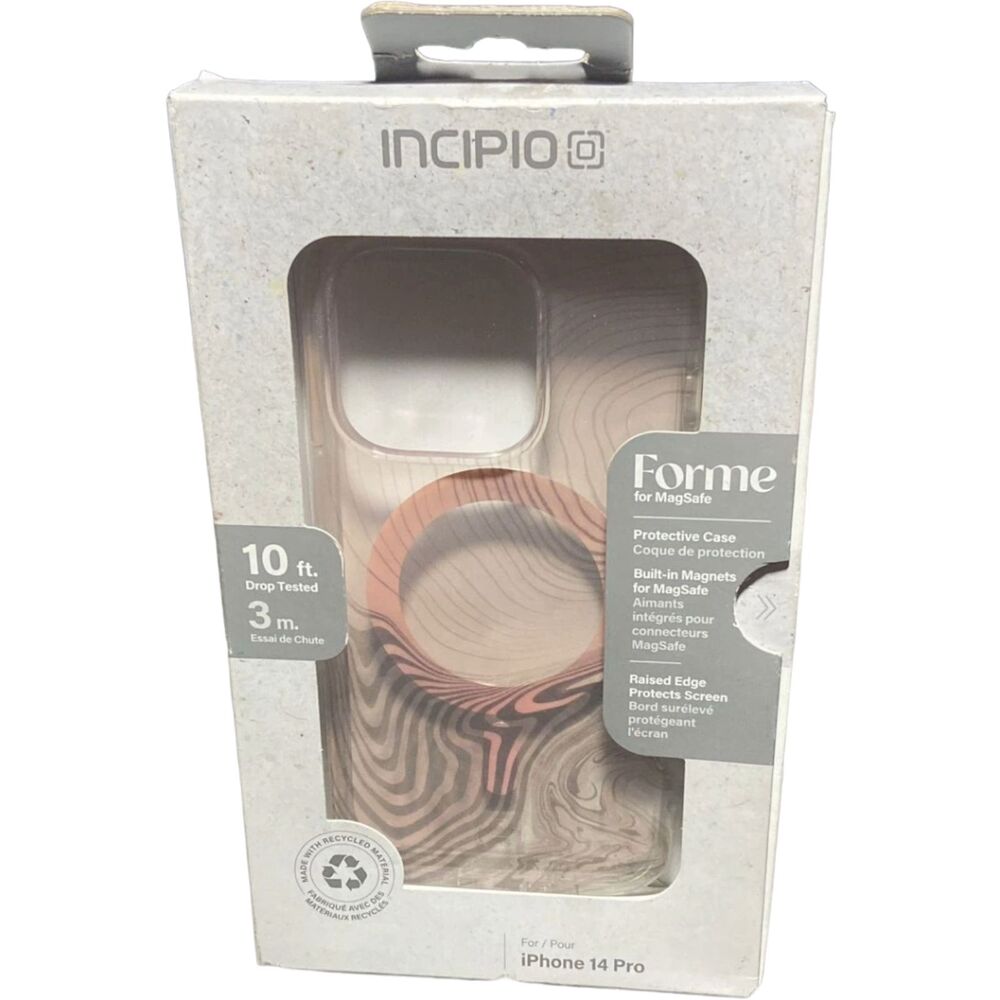iPhone 14 Pro Case MagSafe Incipio Forme Pink Topographic Protective Cover